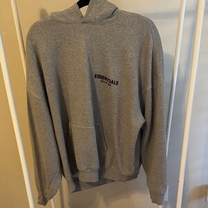 Essentials Heather Gray Men's Hoodie